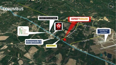 60 Mike Parra Rd, Columbus, MS - AERIAL  map view