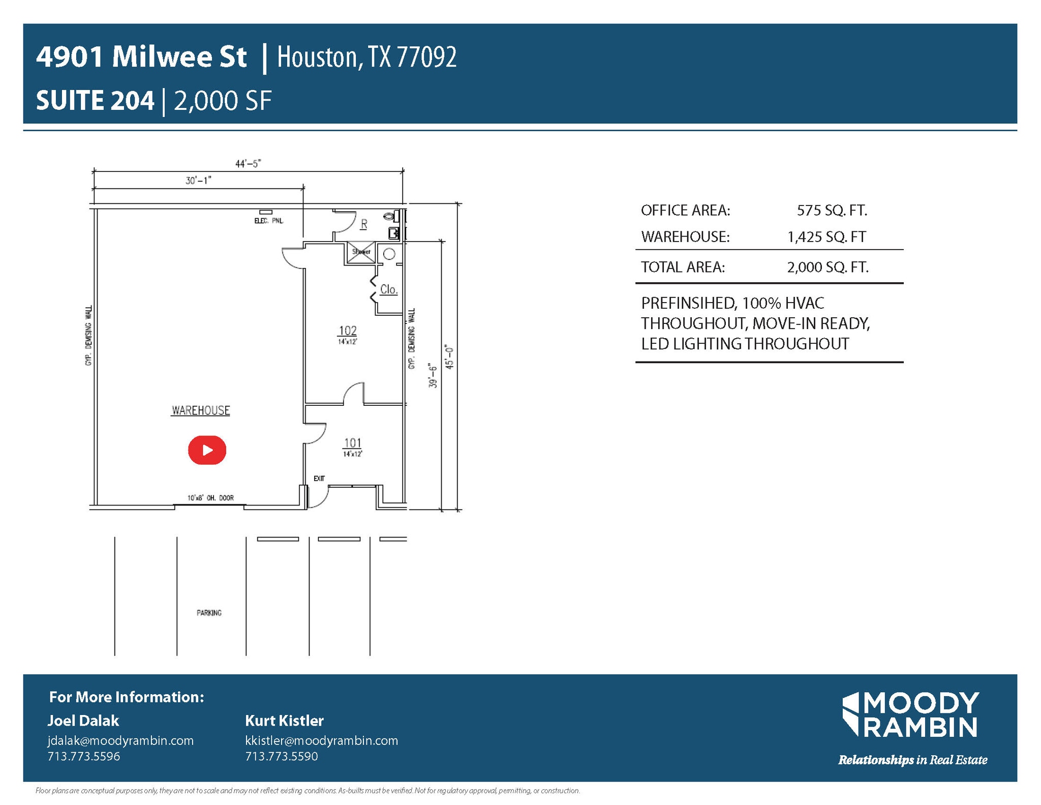 4901 Milwee St, Houston, TX for lease Floor Plan- Image 1 of 6