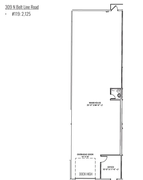 350 S Belt Line Rd, Irving, TX for lease Floor Plan- Image 1 of 4