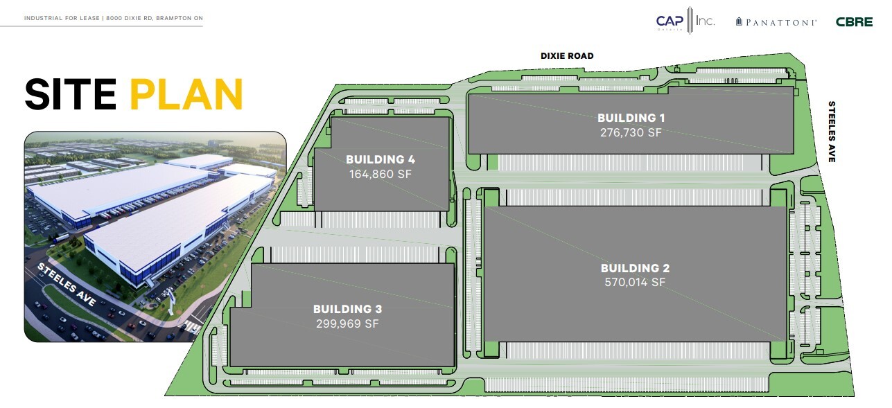 8000 Dixie Rd, Brampton, ON for lease Site Plan- Image 1 of 1