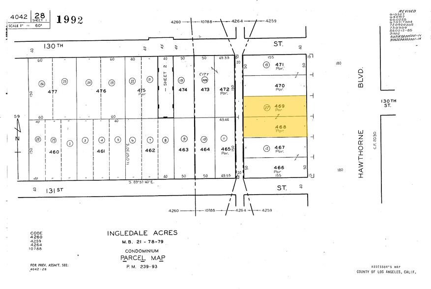 13023 Hawthorne Blvd, Hawthorne, CA for sale - Plat Map - Image 1 of 1