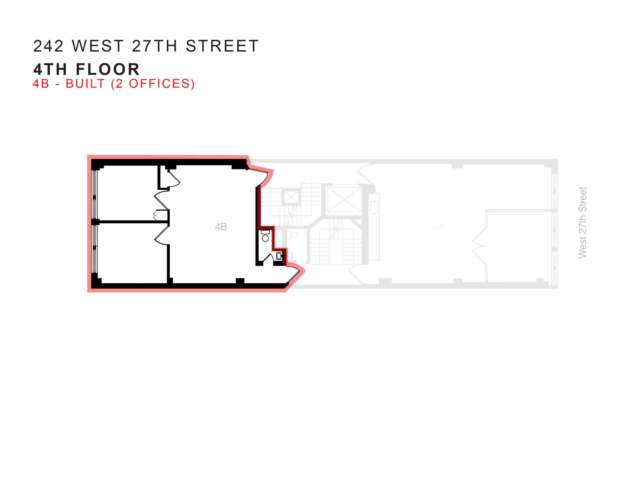 242 W 27th St, New York, NY for lease Floor Plan- Image 1 of 5