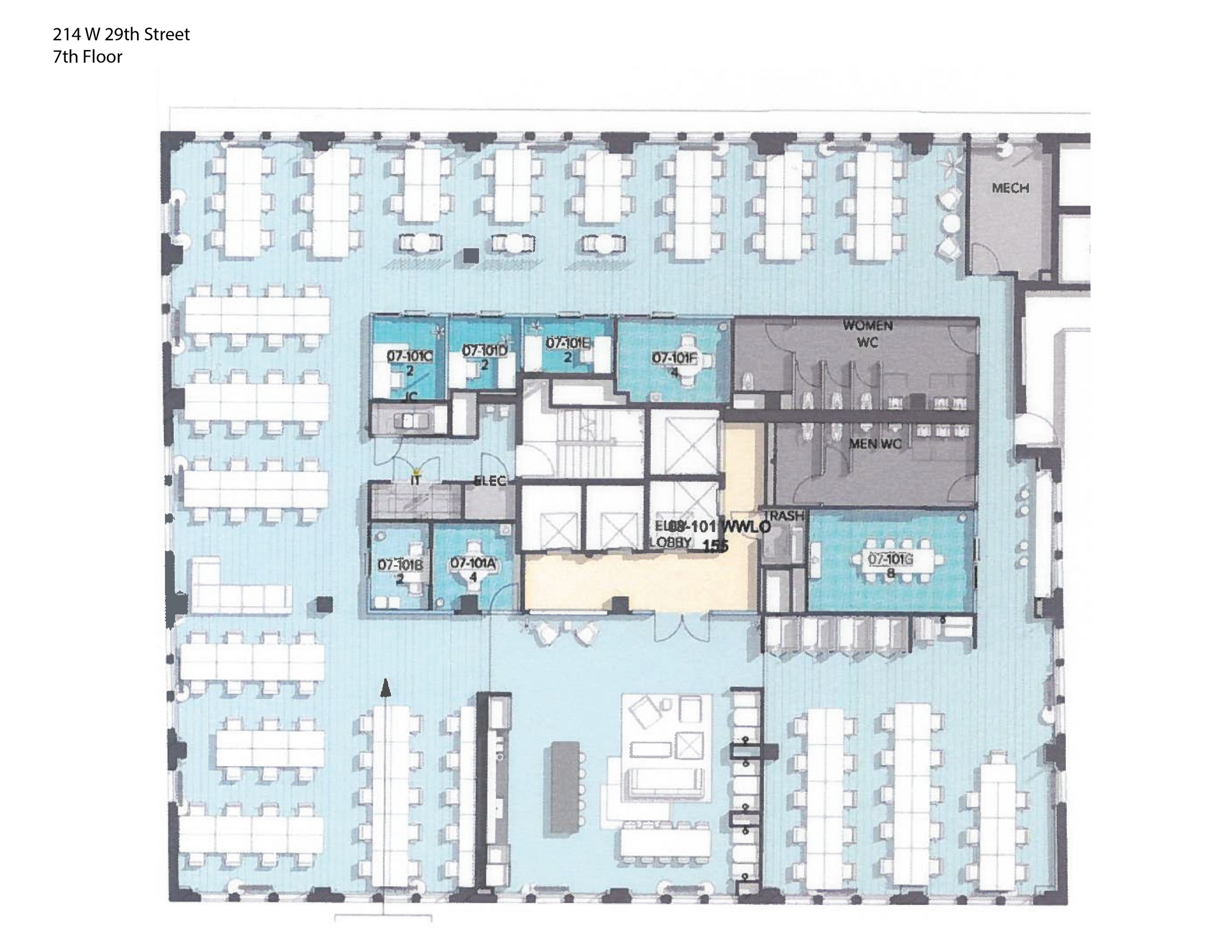 214 W 29th St, New York, NY for lease Floor Plan- Image 1 of 8