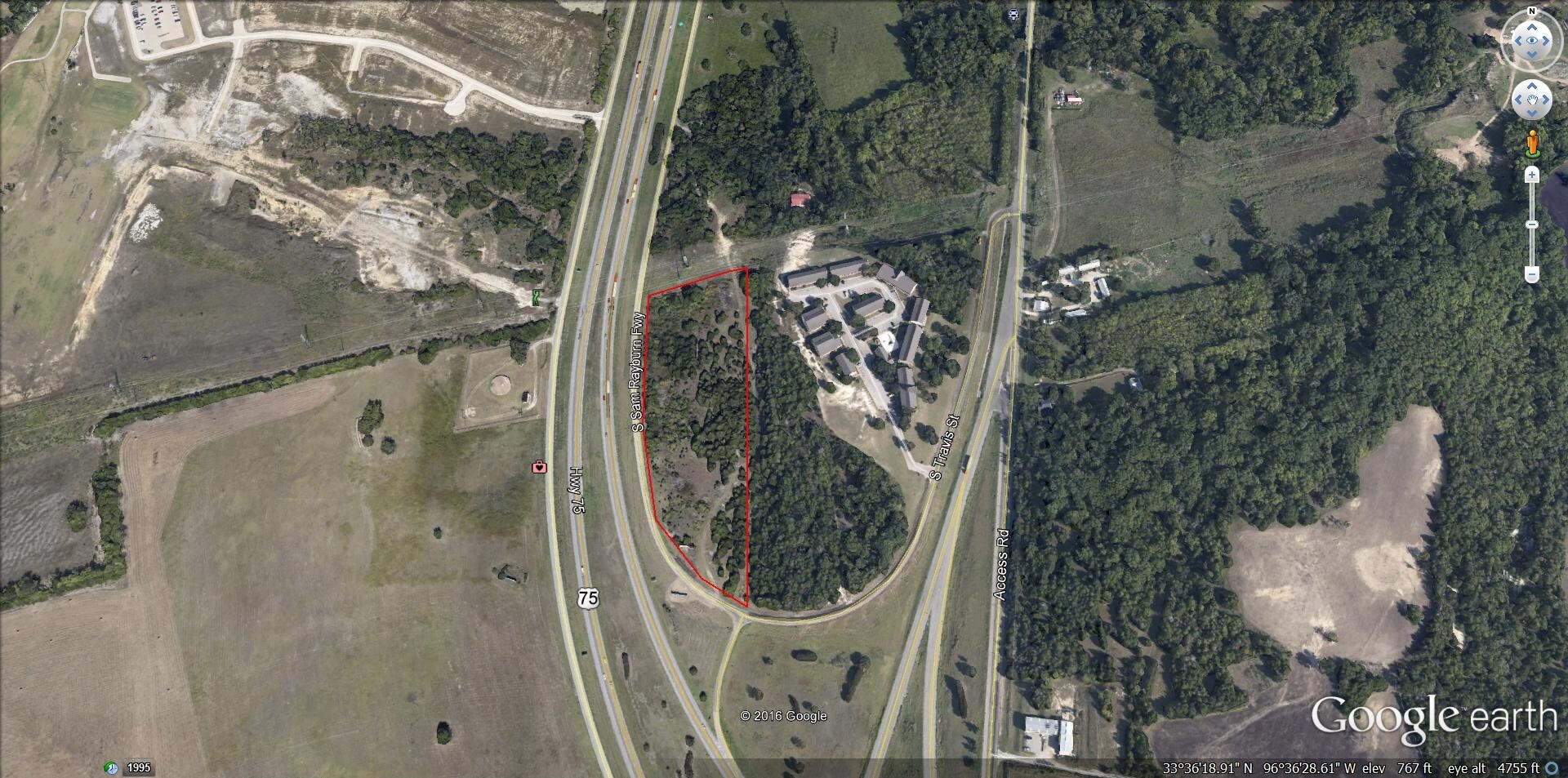 Hwy 75 & Travis St, Sherman, TX for sale Aerial- Image 1 of 1