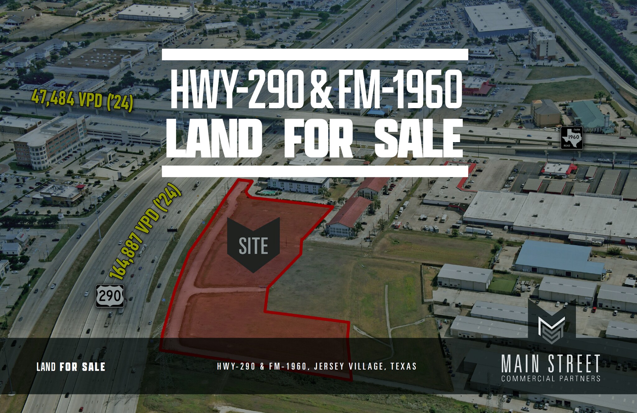 Highway 290 & FM 1960, Houston, TX for sale Aerial- Image 1 of 4