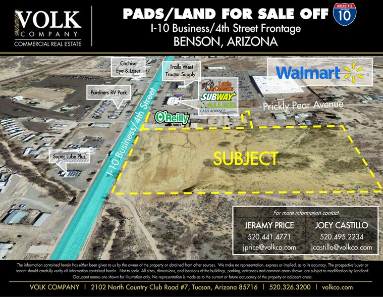 I10 & Prickly Pear, Benson, AZ 85602 Land for Sale