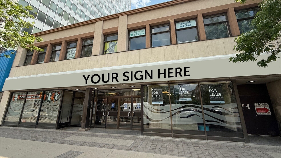 346 Portage Av, Winnipeg, MB for lease - Building Photo - Image 1 of 12