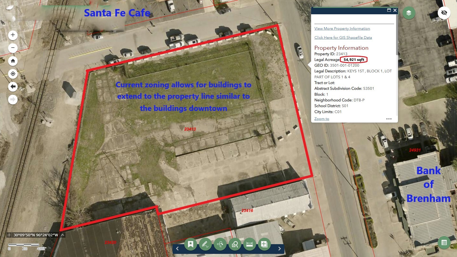 400 S Austin St, Brenham, TX for sale Aerial- Image 1 of 1