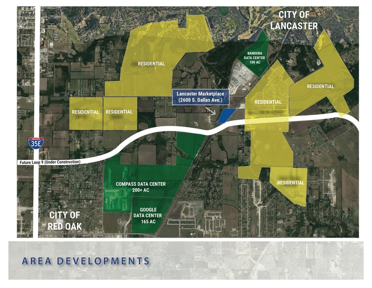 2600 S Dallas Ave, Lancaster, TX for lease - Aerial - Image 2 of 3