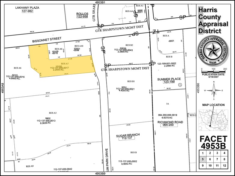 10101 Bissonnet St, Houston, TX for lease - Plat Map - Image 2 of 2