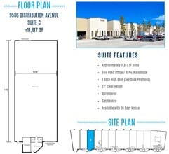 9586 Distribution Ave, San Diego, CA for lease Floor Plan- Image 1 of 2