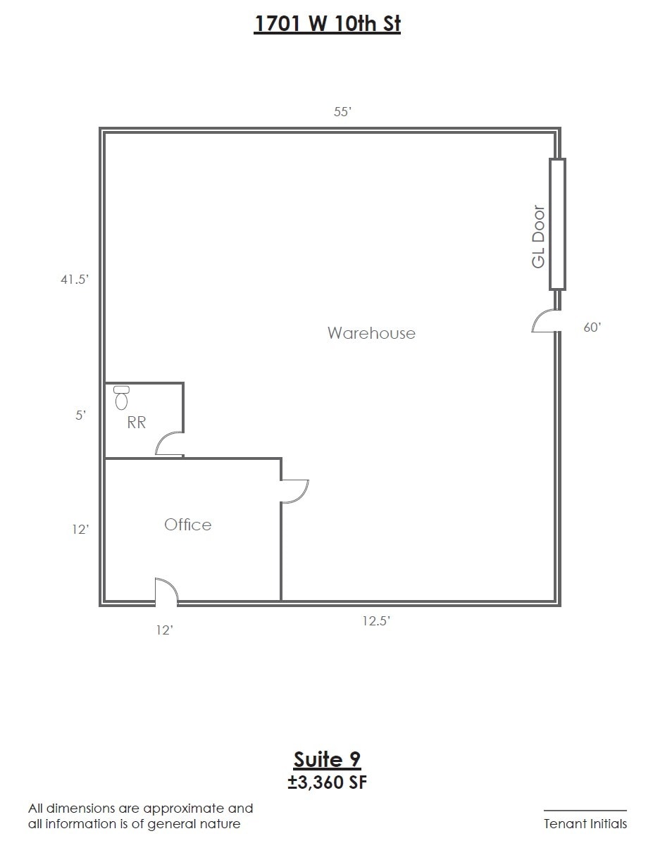 1701 W 10th St, Tempe, AZ for lease Floor Plan- Image 1 of 1