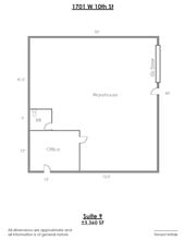 1701 W 10th St, Tempe, AZ for lease Floor Plan- Image 1 of 1