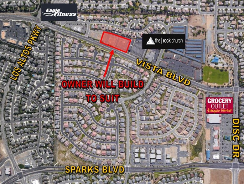 4970-4984 Vista Blvd, Sparks, NV for sale - Aerial - Image 2 of 3