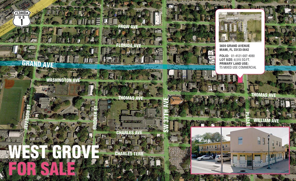 3600 Grand Ave, Miami, FL for sale Aerial- Image 1 of 1
