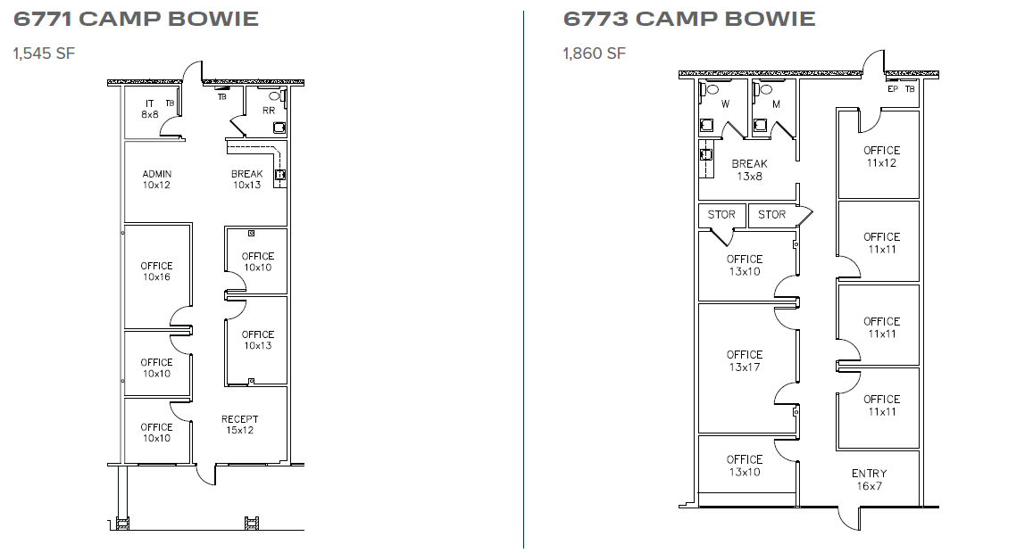 6701-6775 Camp Bowie Blvd, Fort Worth, TX for lease Floor Plan- Image 1 of 1