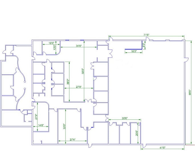 23070 Commerce Dr, Farmington, MI for lease - Floor Plan - Image 2 of 2