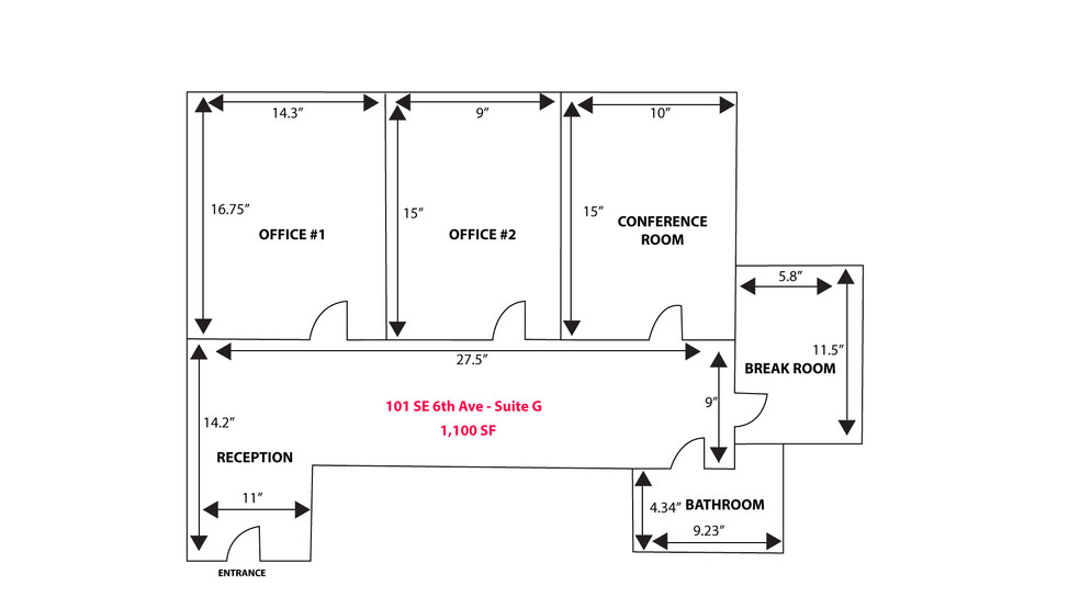 101 SE 6th Ave, Delray Beach, FL for lease - Floor Plan - Image 2 of 7