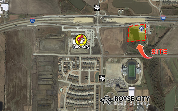 I-30 & FM 2642, Royse City, TX - aerial  map view