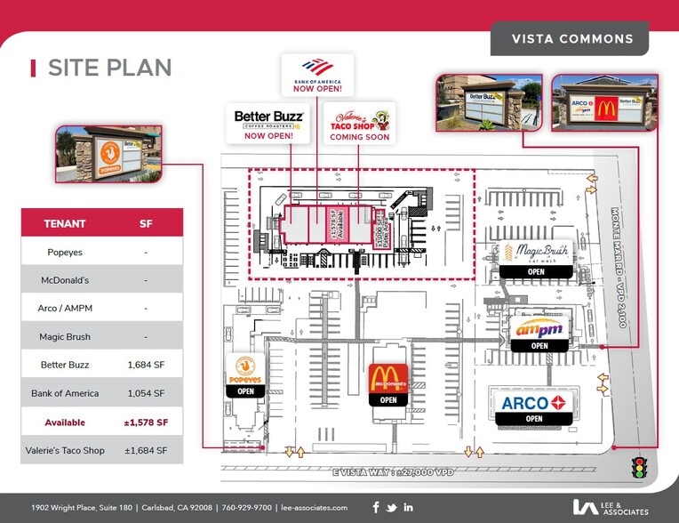 1465 E Vista Way, Vista, CA for lease - Site Plan - Image 2 of 4
