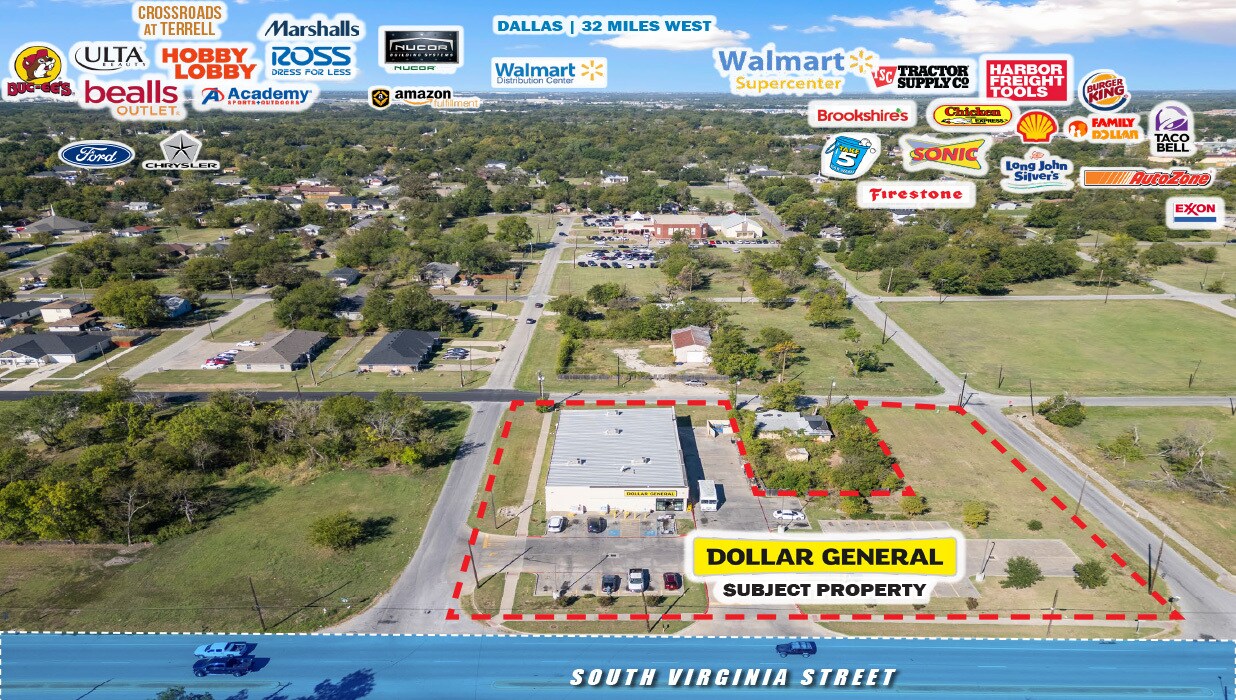 510 S Virginia St, Terrell, TX 75160 1 Most Visited DG In 10 Mi Abs