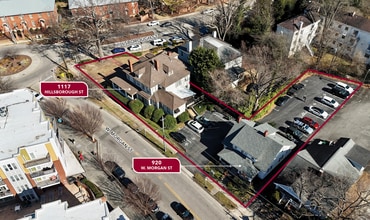 1117 Hillsborough St, Raleigh, NC - AERIAL map view