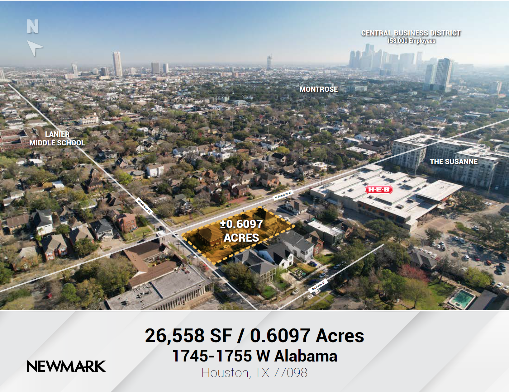 1745-1755 W Alabama St, Houston, TX for sale Aerial- Image 1 of 1