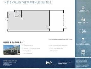14525 Valley View Ave, Santa Fe Springs, CA for lease Floor Plan- Image 1 of 1