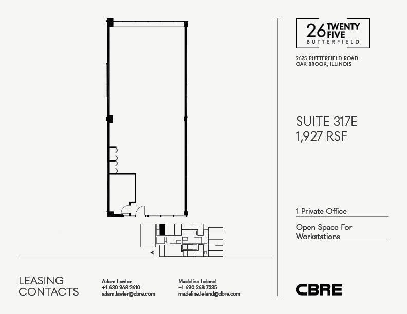 2625 Butterfield Rd, Oak Brook, IL for lease Floor Plan- Image 1 of 2