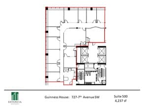 727 7th Ave SW, Calgary, AB for lease Floor Plan- Image 1 of 7