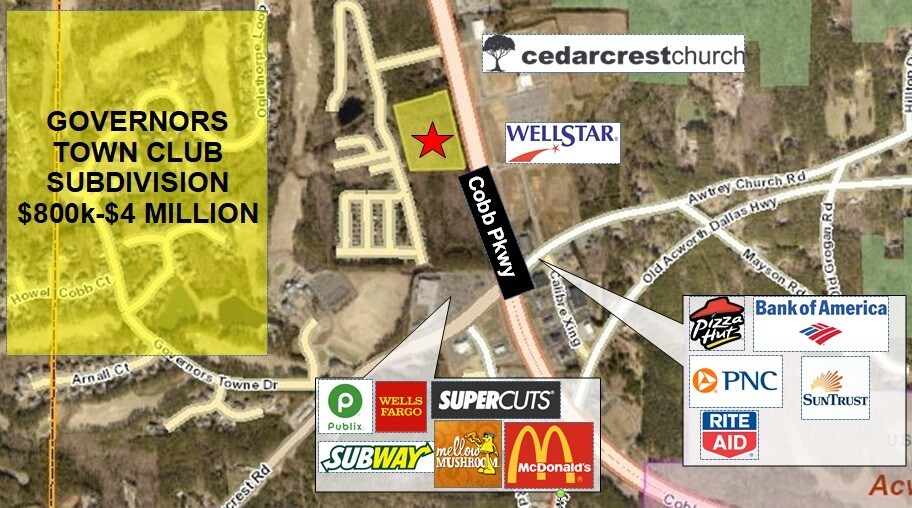 4664 N Cobb Pky, Acworth, GA 30101 7.69 AC LandAcworthZoned