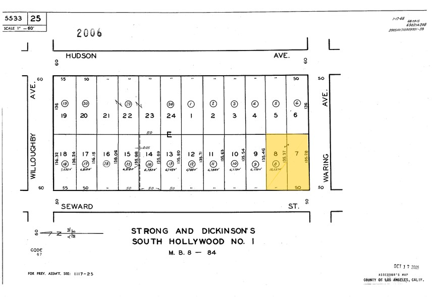 800 N Seward St, Hollywood, CA for sale - Plat Map - Image 2 of 6