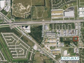 7505 Bluff Point Dr, Houston, TX - aerial  map view