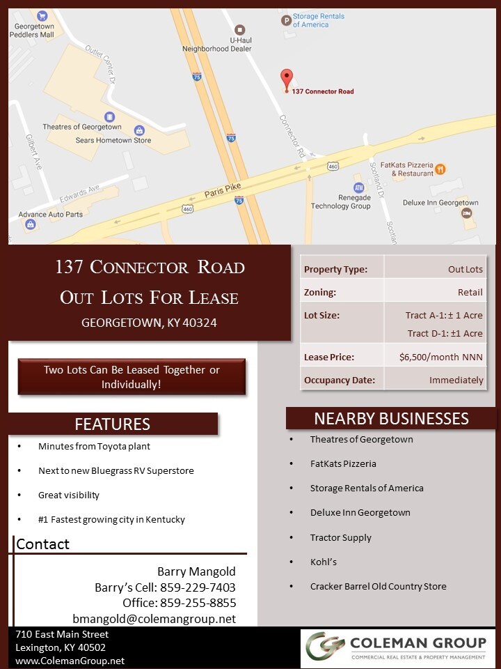 137 Connector Rd, Georgetown, KY for sale Building Photo- Image 1 of 1