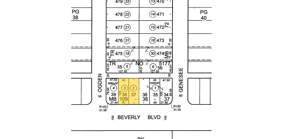 7763-7767 Beverly Blvd, Los Angeles, CA for lease - Plat Map - Image 3 of 3