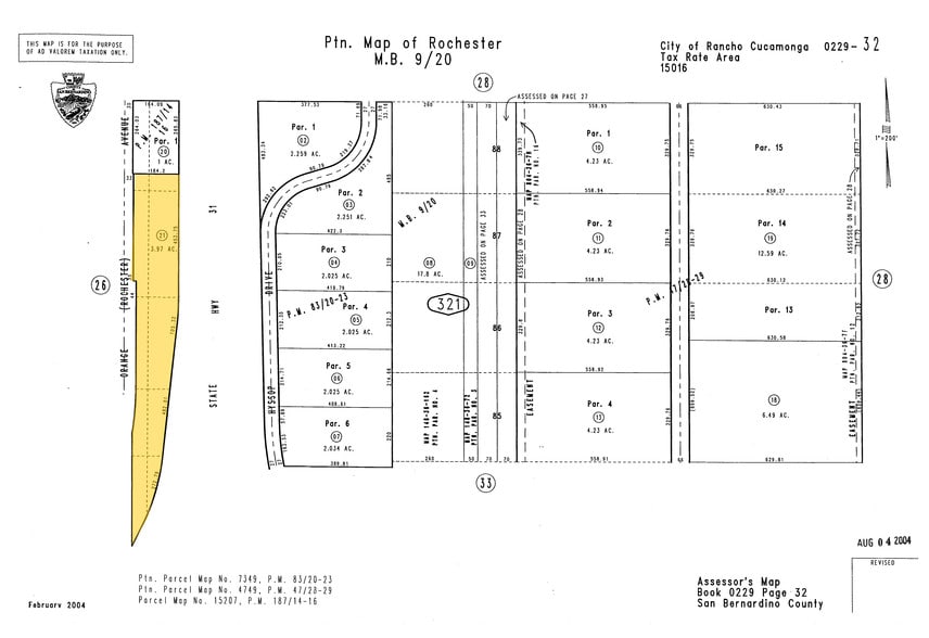 9339 Charles Smith Ave, Rancho Cucamonga, CA for sale - Plat Map - Image 2 of 3