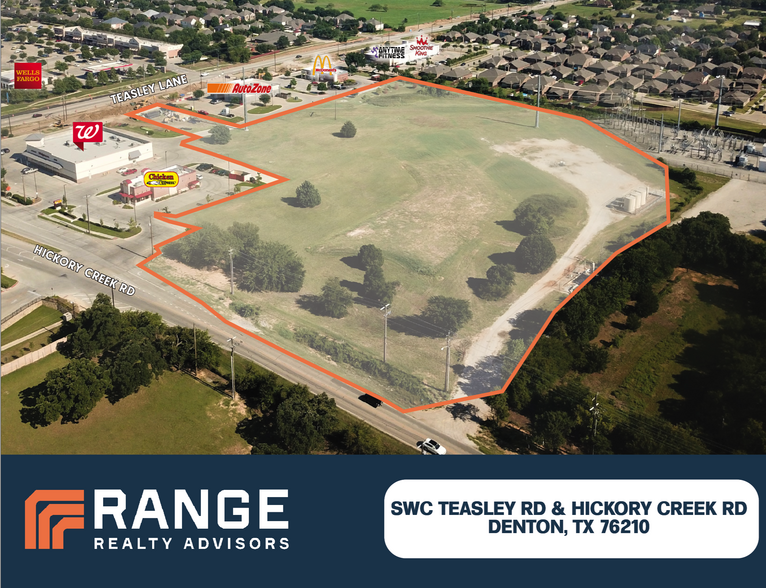 SWC Teasley Ln & Hickory Creek Rd, Denton, TX for sale - Aerial - Image 1 of 1