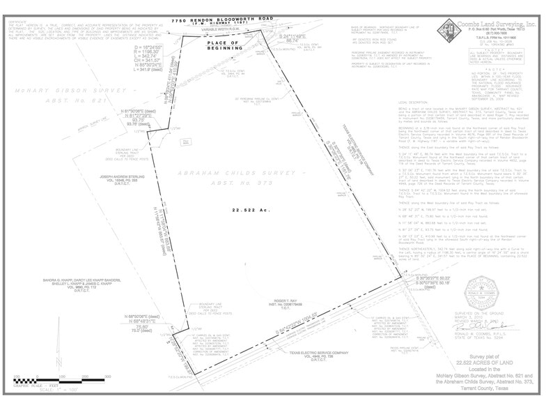 7750 Rendon Bloodworth Road, Mansfield, TX for sale - Site Plan - Image 2 of 3