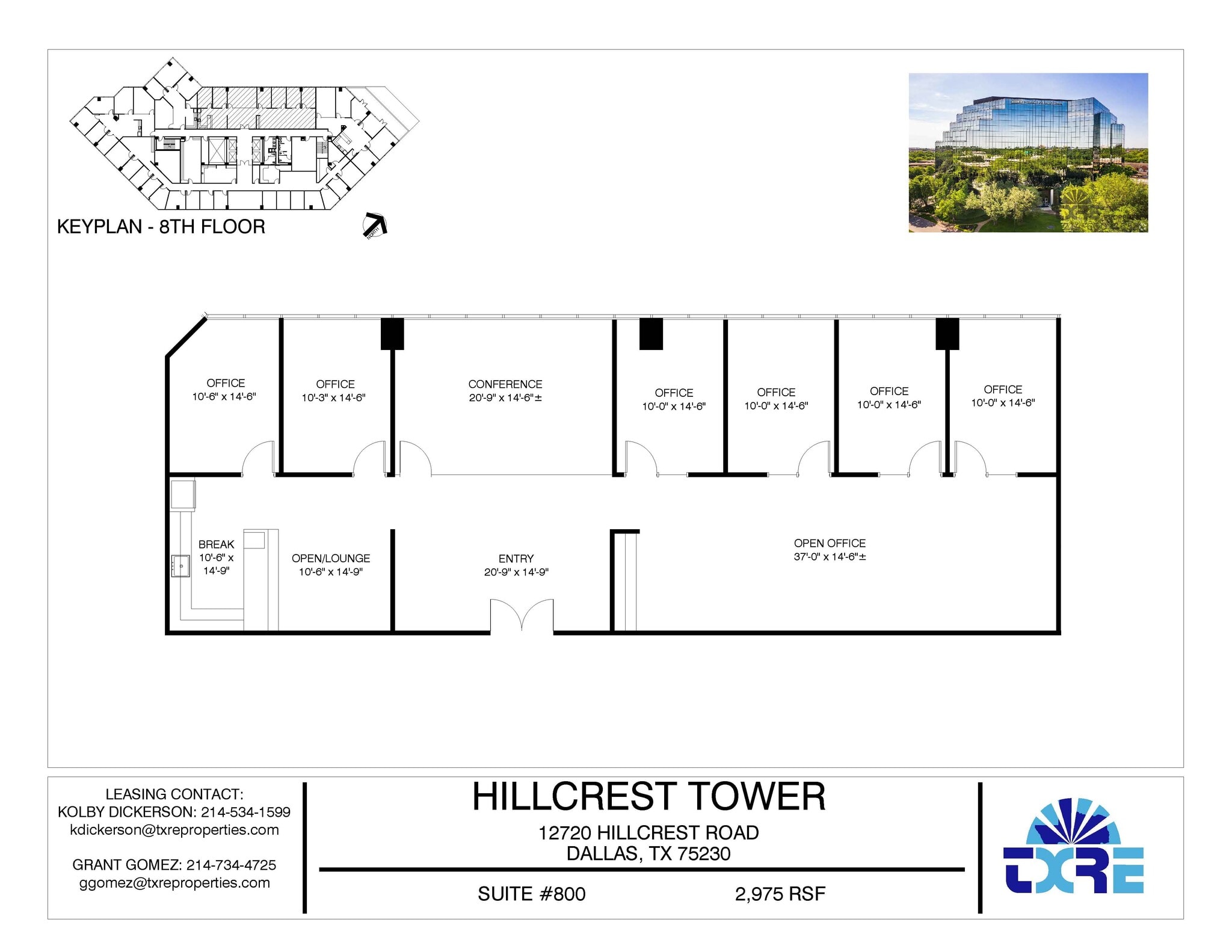 12720 Hillcrest Rd, Dallas, TX for lease Floor Plan- Image 1 of 7