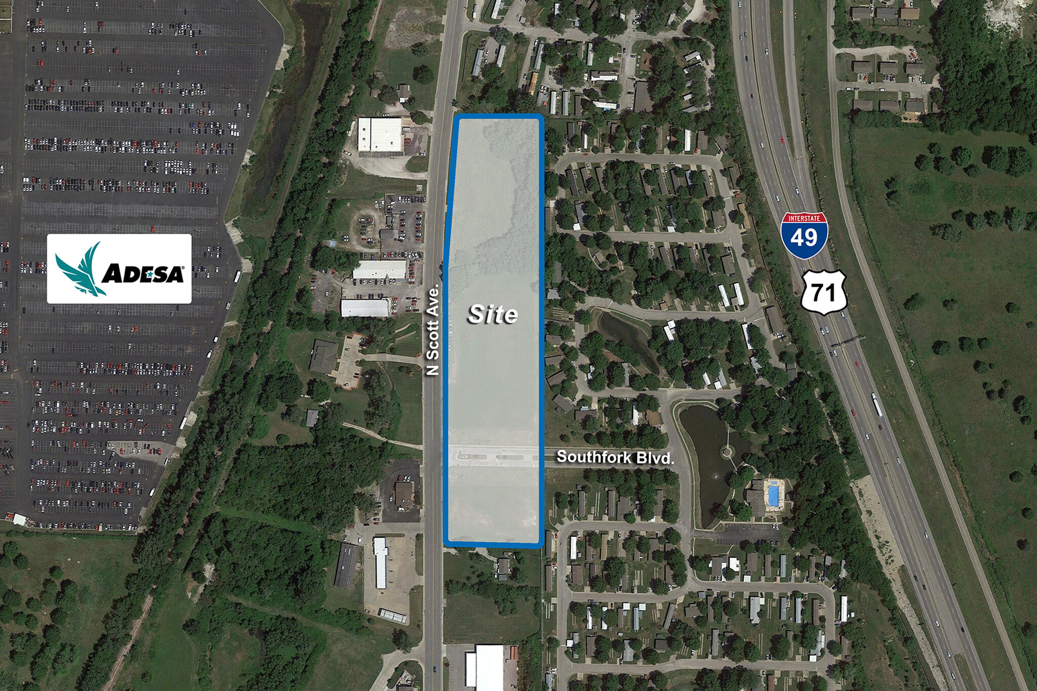 71 Hwy & 155th St, Belton, MO for sale Aerial- Image 1 of 2