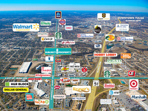 500 E Kenosha St, Broken Arrow, OK - aerial  map view