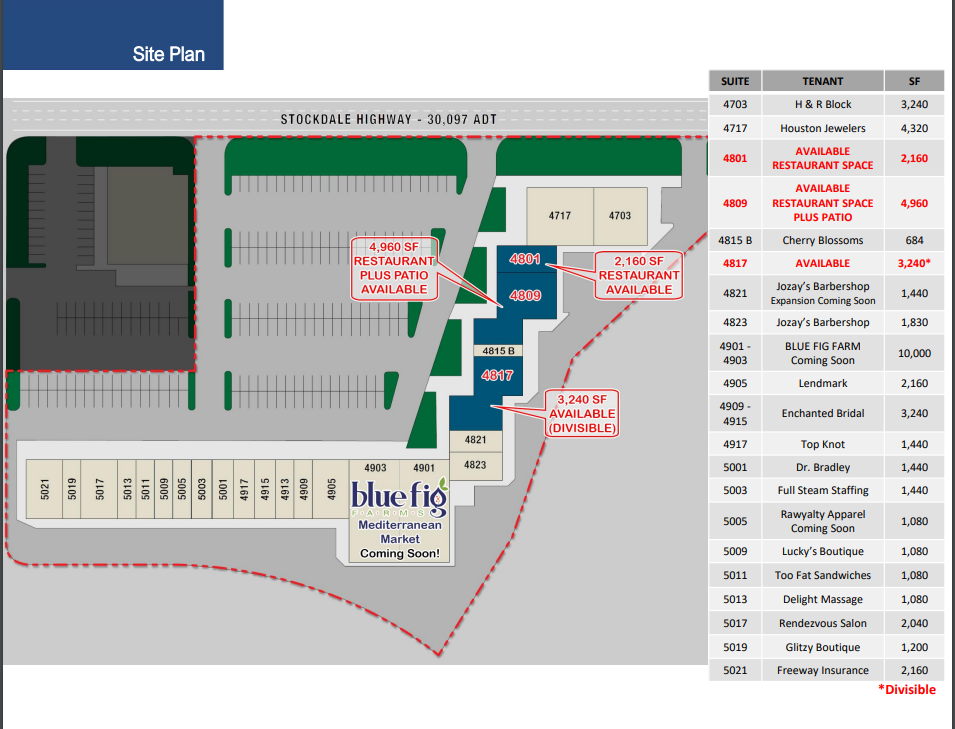 4823 Stockdale Hwy, Bakersfield, CA for lease Site Plan- Image 1 of 1