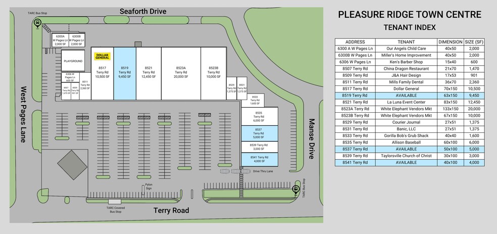 8507-8541 Terry Rd, Louisville, KY for lease - Site Plan - Image 1 of 12