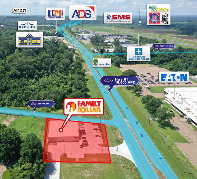 5100 Highway 61 S, Vicksburg, MS for sale - Aerial - Image 3 of 5