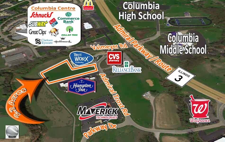 Admiral Trost Rd, Columbia, IL for sale Aerial- Image 1 of 1