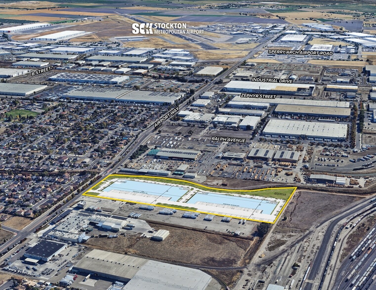 2807 S Airport Way, Stockton, CA for lease - Aerial - Image 1 of 1