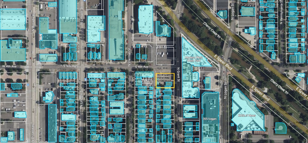 391 Grant St, Denver, CO for lease - Aerial - Image 1 of 9