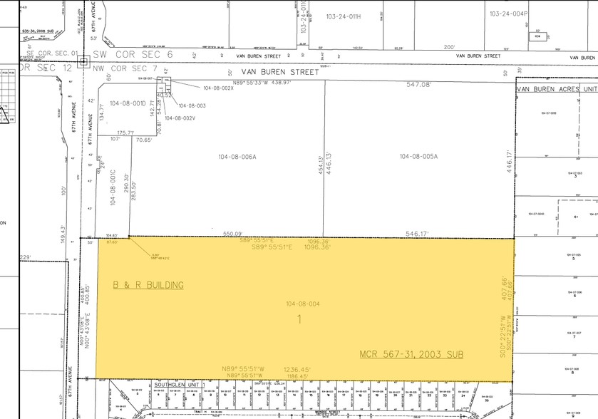 125 N 67th Ave, Phoenix, AZ for lease - Plat Map - Image 2 of 4