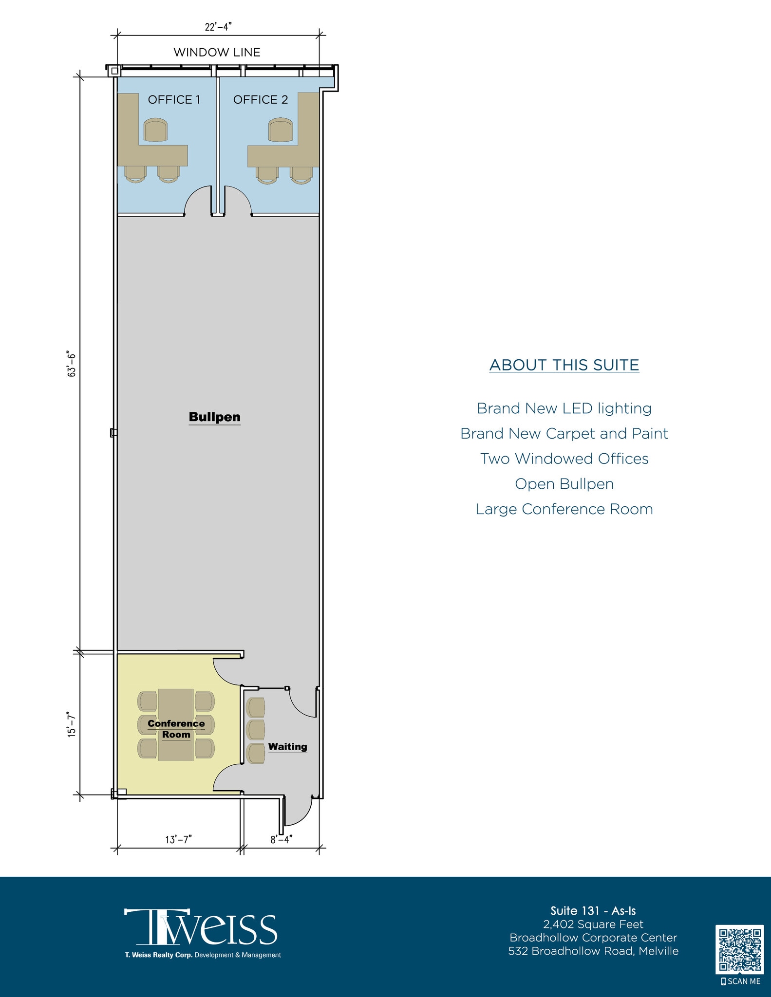 532 Broadhollow Rd, Melville, NY for lease Floor Plan- Image 1 of 2