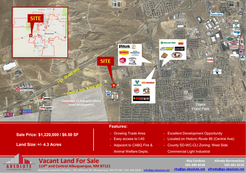 114th & Central, Albuquerque, NM for sale - Other - Image 1 of 2